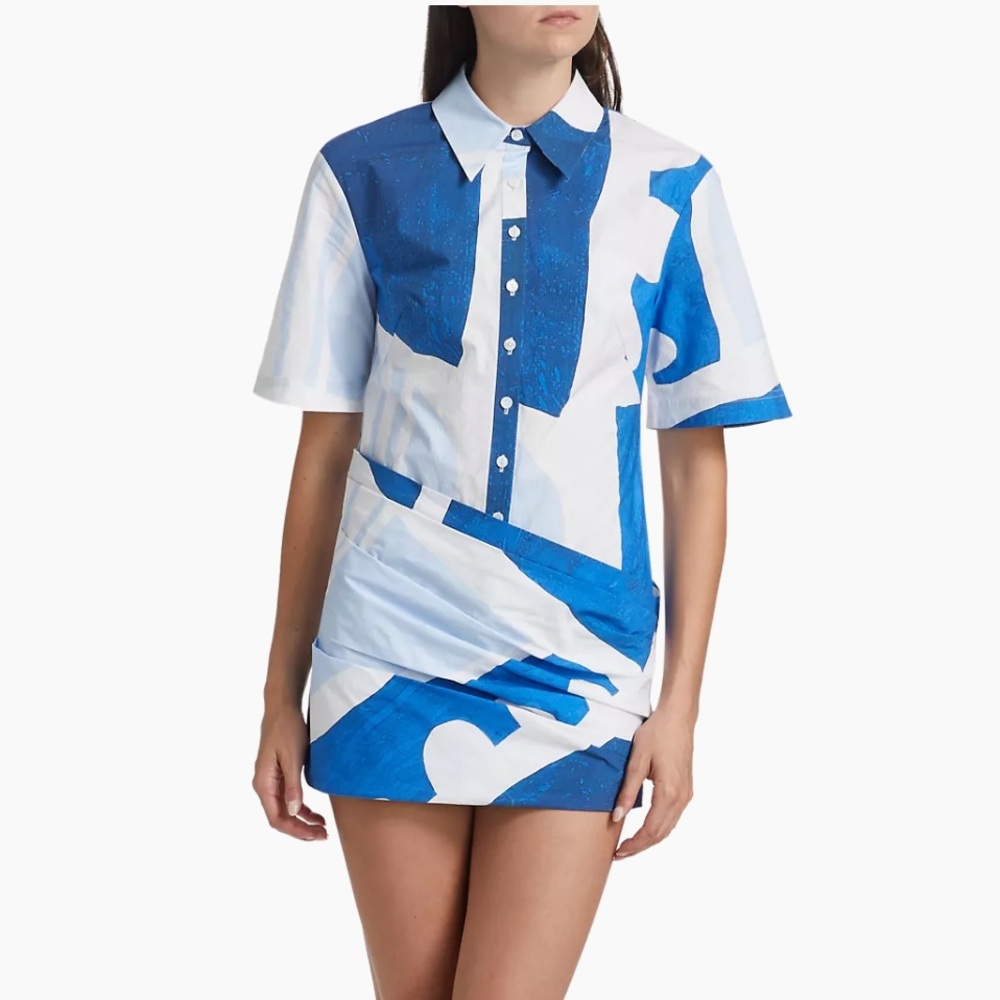 Significant Other Claire Geometric Mini Shirtdress